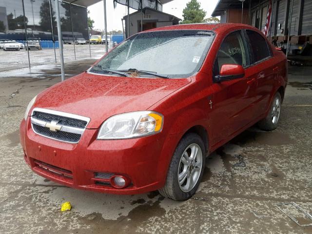 KL1TG5DE3BB126590 - 2011 CHEVROLET AVEO LT RED photo 2