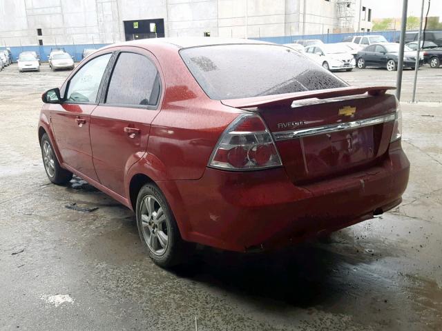 KL1TG5DE3BB126590 - 2011 CHEVROLET AVEO LT RED photo 3