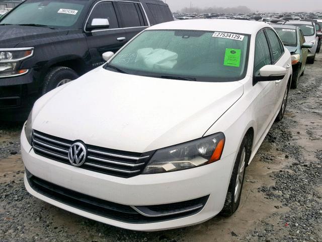 1VWAP7A30DC109187 - 2013 VOLKSWAGEN PASSAT S WHITE photo 2