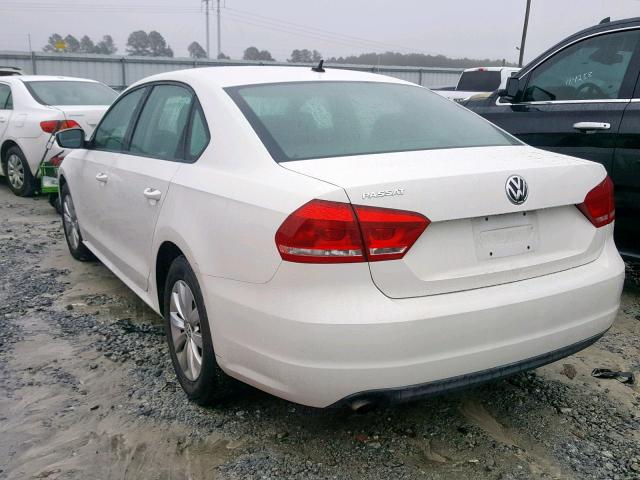 1VWAP7A30DC109187 - 2013 VOLKSWAGEN PASSAT S WHITE photo 3