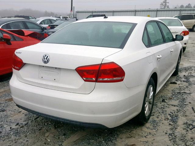 1VWAP7A30DC109187 - 2013 VOLKSWAGEN PASSAT S WHITE photo 4