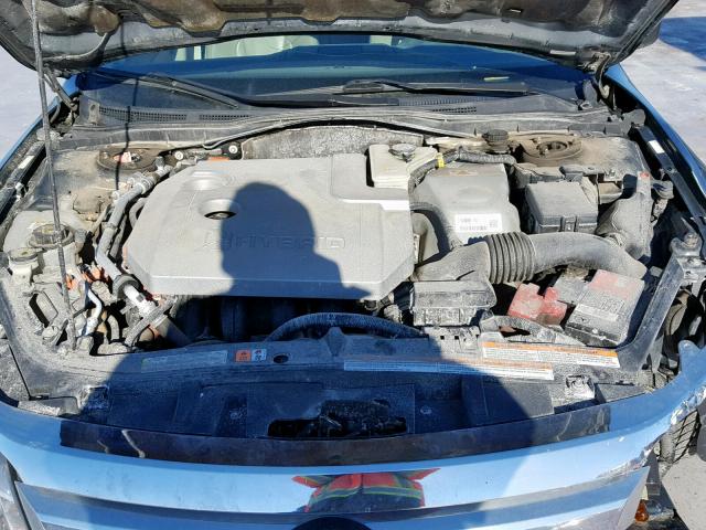 3FADP0L3XAR221776 - 2010 FORD FUSION HYB BLUE photo 7