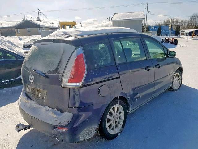 JM1CR293780315028 - 2008 MAZDA 5 BLUE photo 4