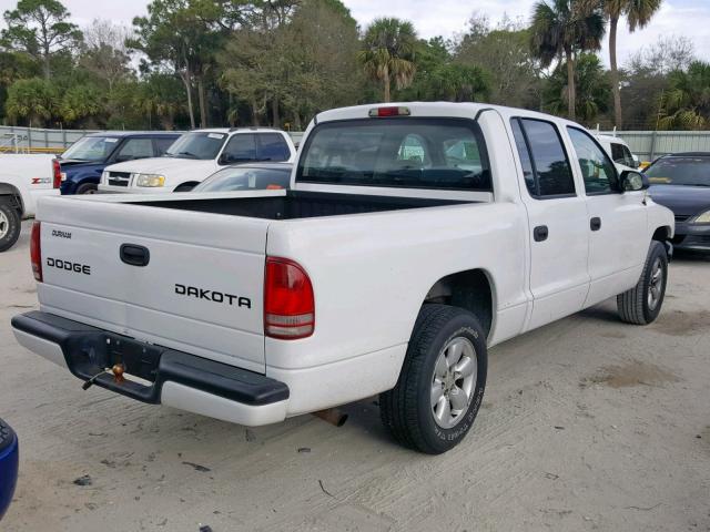 1D7HL38X33S119012 - 2003 DODGE DAKOTA QUA WHITE photo 4