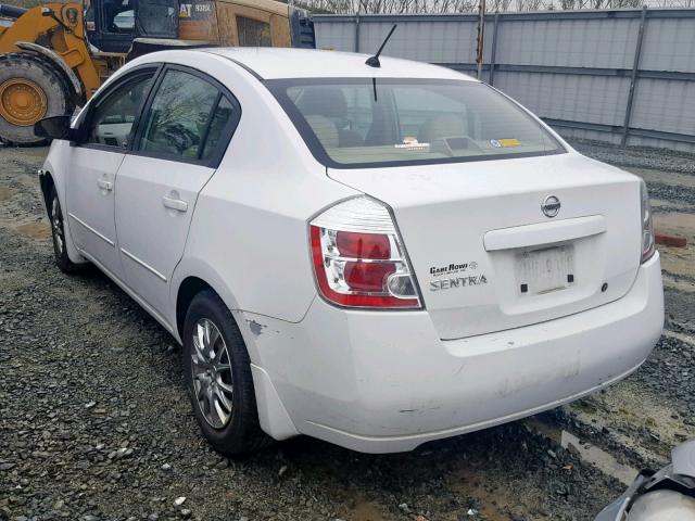 3N1AB61E28L683798 - 2008 NISSAN SENTRA 2.0 WHITE photo 3