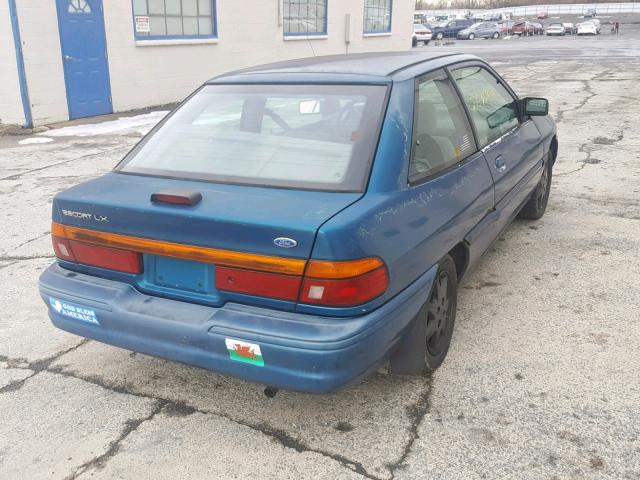 1FARP11J1RW198331 - 1994 FORD ESCORT LX TEAL photo 4