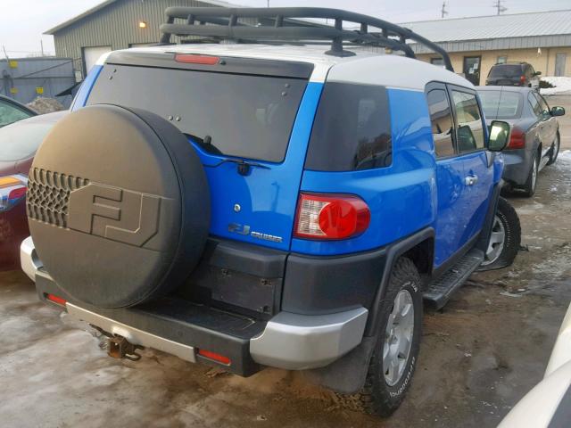 JTEBU11F670004226 - 2007 TOYOTA FJ CRUISER BLUE photo 4