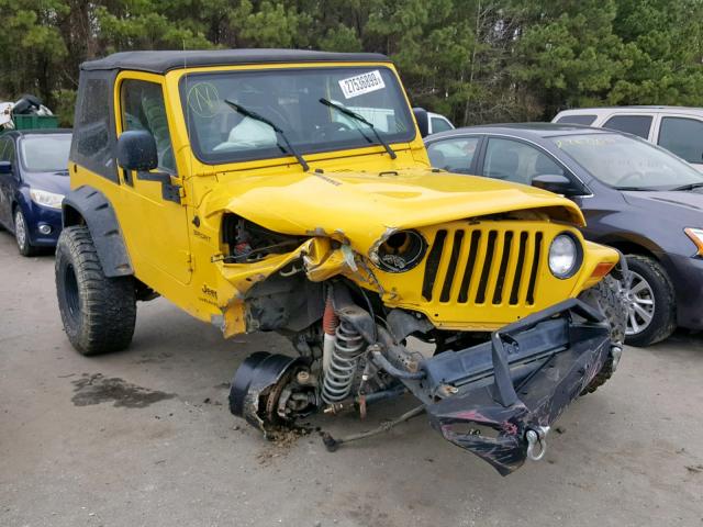 1J4FA49S84P725047 - 2004 JEEP WRANGLER / YELLOW photo 1