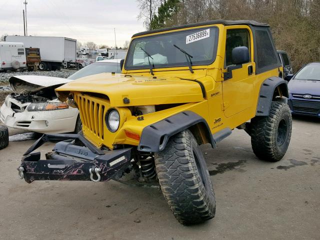 1J4FA49S84P725047 - 2004 JEEP WRANGLER / YELLOW photo 2