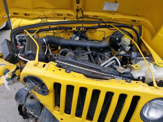 1J4FA49S84P725047 - 2004 JEEP WRANGLER / YELLOW photo 7