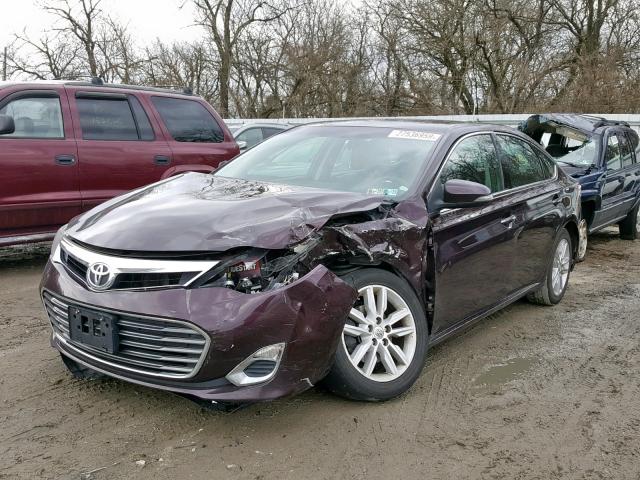 4T1BK1EB2DU019467 - 2013 TOYOTA AVALON BAS BURGUNDY photo 2