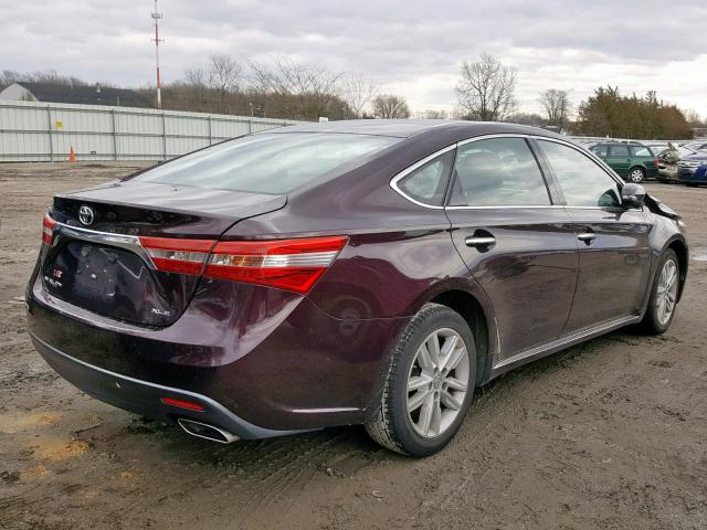 4T1BK1EB2DU019467 - 2013 TOYOTA AVALON BAS BURGUNDY photo 4