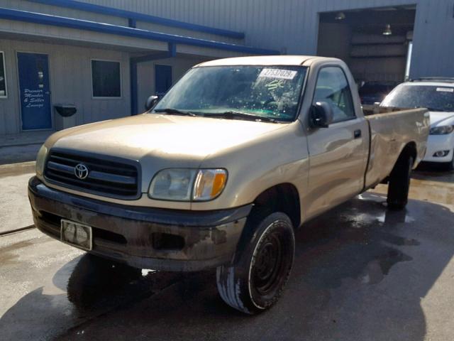 5TBJN32142S332349 - 2002 TOYOTA TUNDRA BEIGE photo 2