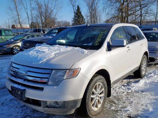 2FMDK4JC5ABB30718 - 2010 FORD EDGE SEL WHITE photo 2