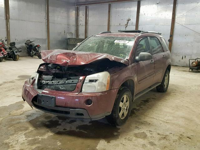 2CNDL23F376088432 - 2007 CHEVROLET EQUINOX LS BURGUNDY photo 2