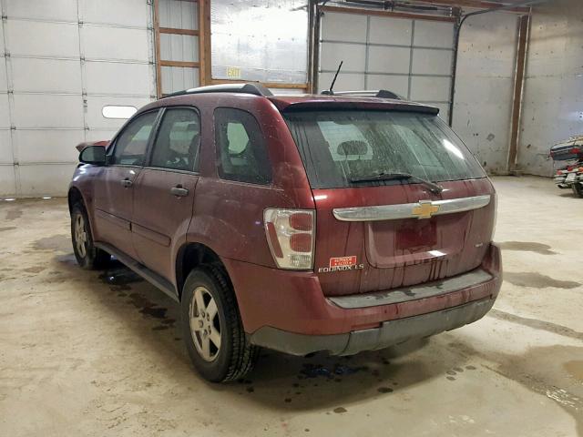 2CNDL23F376088432 - 2007 CHEVROLET EQUINOX LS BURGUNDY photo 3