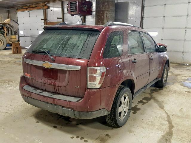 2CNDL23F376088432 - 2007 CHEVROLET EQUINOX LS BURGUNDY photo 4