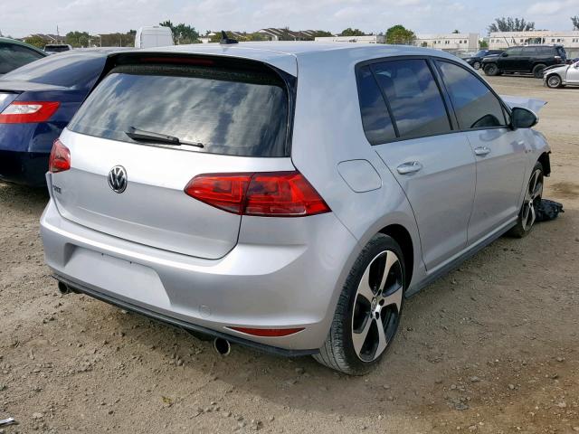 3VW5T7AU2GM060289 - 2016 VOLKSWAGEN GTI S/SE SILVER photo 4