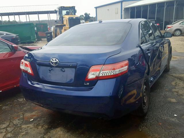 4T1BF3EK2BU704582 - 2011 TOYOTA CAMRY BASE BLUE photo 4