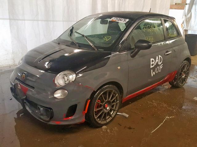 3C3CFFFH6DT678440 - 2013 FIAT 500 ABARTH TWO TONE photo 2