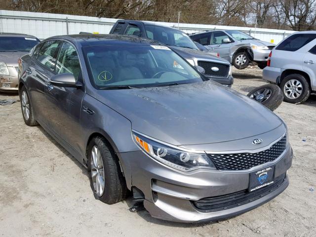 5XXGU4L35GG004991 - 2016 KIA OPTIMA EX GRAY photo 1