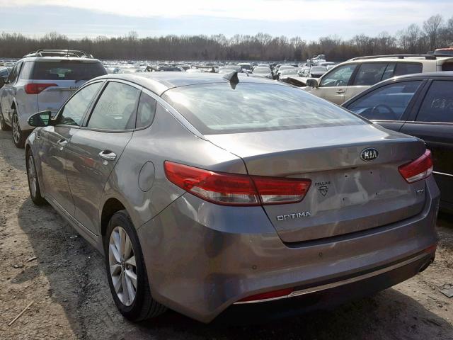 5XXGU4L35GG004991 - 2016 KIA OPTIMA EX GRAY photo 3