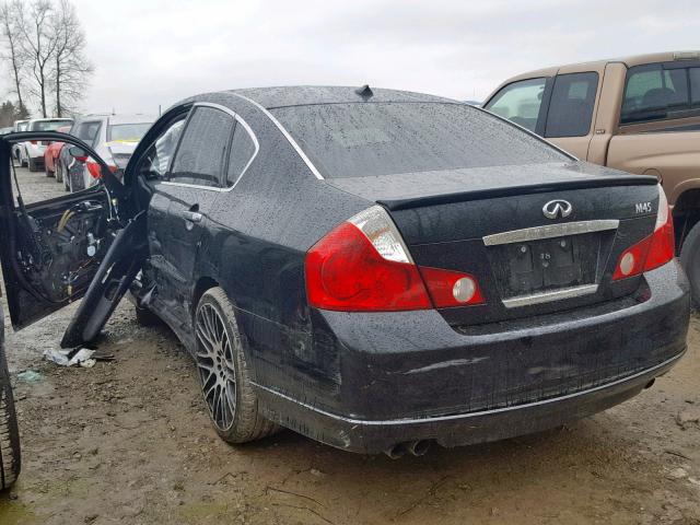 JNKBY01E07M402498 - 2007 INFINITI M45 BASE BLACK photo 3