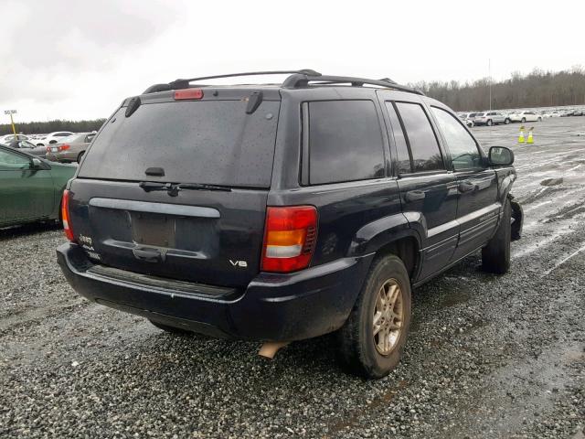 1J4GW48N34C125223 - 2004 JEEP GRAND CHER BLACK photo 4