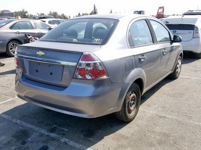 KL1TD5DE1AB044669 - 2010 CHEVROLET AVEO LS GRAY photo 4