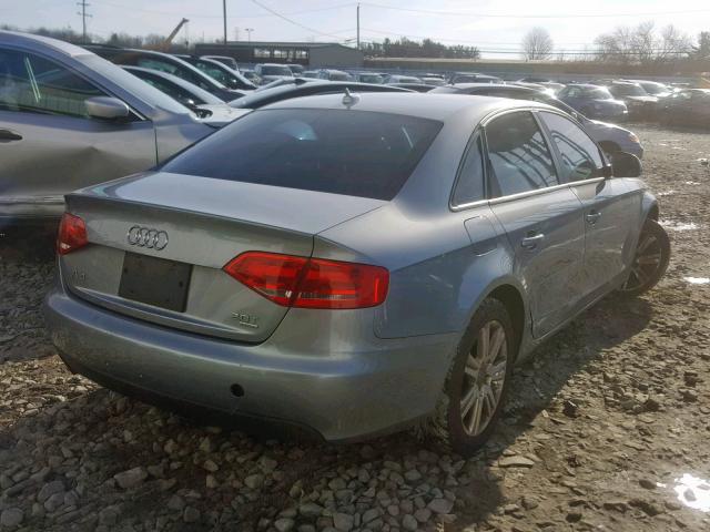 WAULF78K79N075172 - 2009 AUDI A4 2.0T QU GRAY photo 4