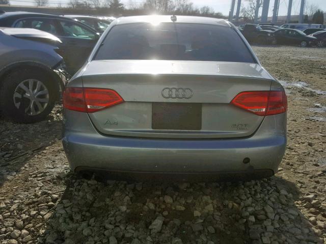 WAULF78K79N075172 - 2009 AUDI A4 2.0T QU GRAY photo 9