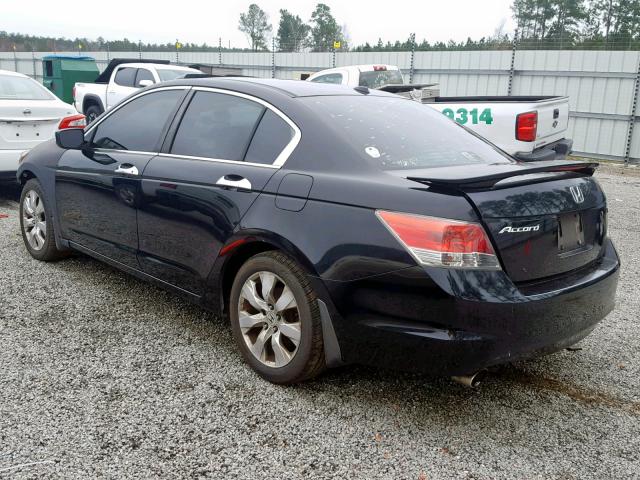 1HGCP36889A014115 - 2009 HONDA ACCORD EXL BLACK photo 3