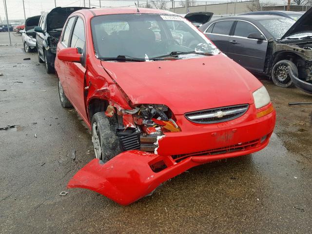 KL1TD66647B706619 - 2007 CHEVROLET AVEO BASE Қызыл фото 1