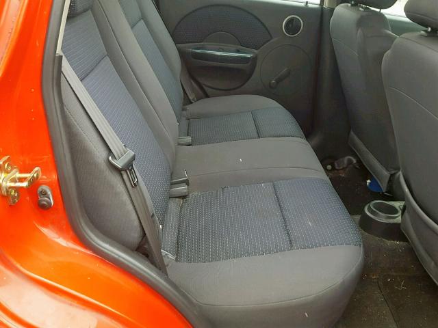 KL1TD66647B706619 - 2007 CHEVROLET AVEO BASE Қызыл фото 6
