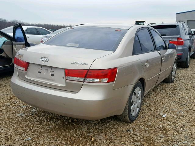 KMHET46C26A108348 - 2006 HYUNDAI SONATA GL GOLD photo 4