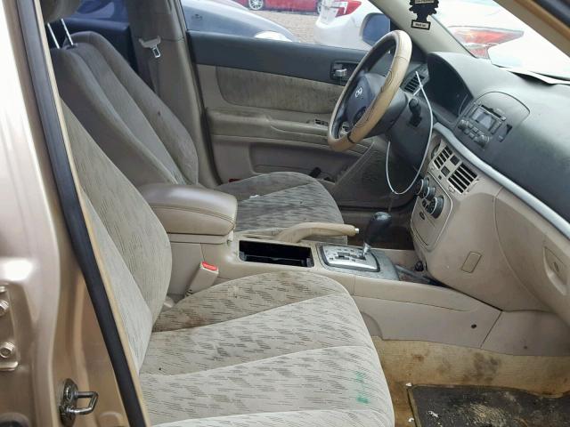 KMHET46C26A108348 - 2006 HYUNDAI SONATA GL GOLD photo 5