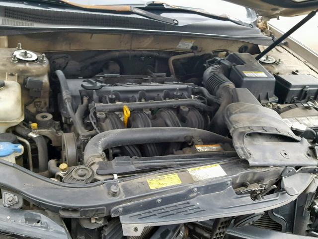 KMHET46C26A108348 - 2006 HYUNDAI SONATA GL GOLD photo 7