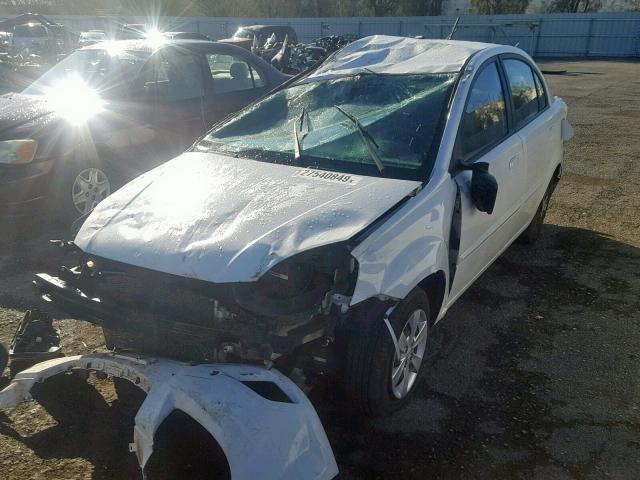 KNADH4A33A6628172 - 2010 KIA RIO LX WHITE photo 2