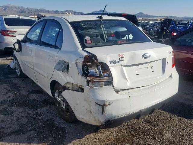 KNADH4A33A6628172 - 2010 KIA RIO LX WHITE photo 3