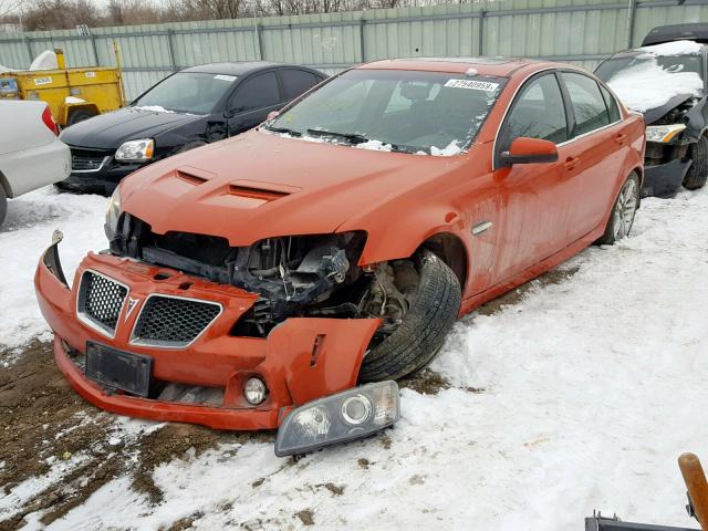 6G2ER57718L132083 - 2008 PONTIAC G8 ORANGE photo 2