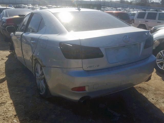 JTHBK262075034751 - 2007 LEXUS IS 250 SILVER photo 3