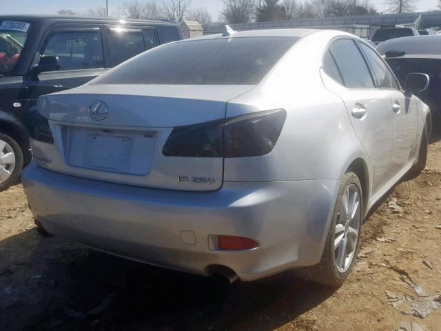 JTHBK262075034751 - 2007 LEXUS IS 250 SILVER photo 4