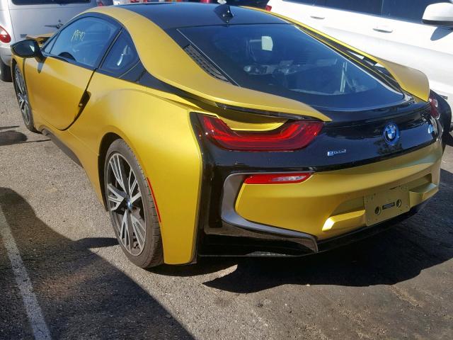 WBY2Z2C36HV676837 - 2017 BMW I8 GOLD photo 3