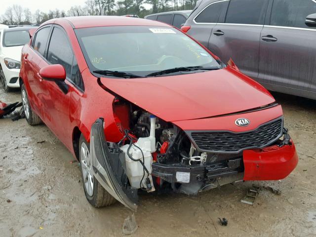 KNADM4A31E6396236 - 2014 KIA RIO LX RED photo 1