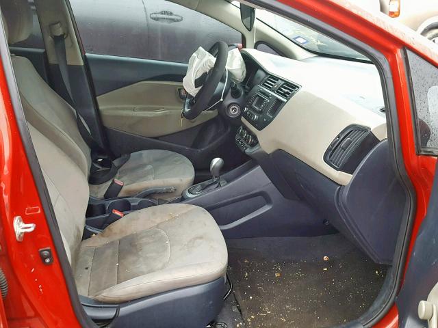 KNADM4A31E6396236 - 2014 KIA RIO LX RED photo 5