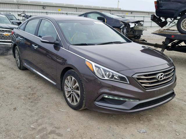 5NPE34AF0FH139838 - 2015 HYUNDAI SONATA SPO GRAY photo 1