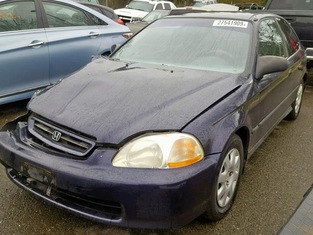 2HGEJ644XWH118856 - 1998 HONDA CIVIC DX BLUE photo 2