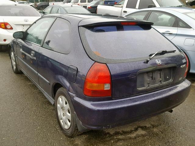 2HGEJ644XWH118856 - 1998 HONDA CIVIC DX BLUE photo 3