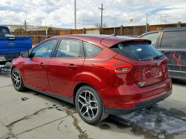 1FADP3M2XHL245219 - 2017 FORD FOCUS SEL RED photo 3