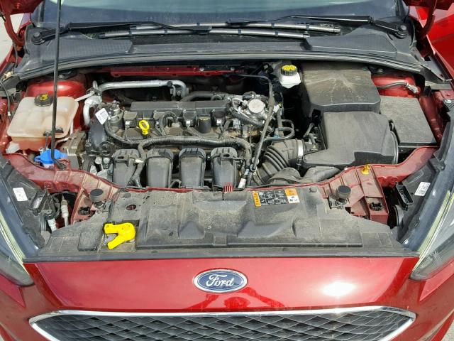 1FADP3M2XHL245219 - 2017 FORD FOCUS SEL RED photo 7